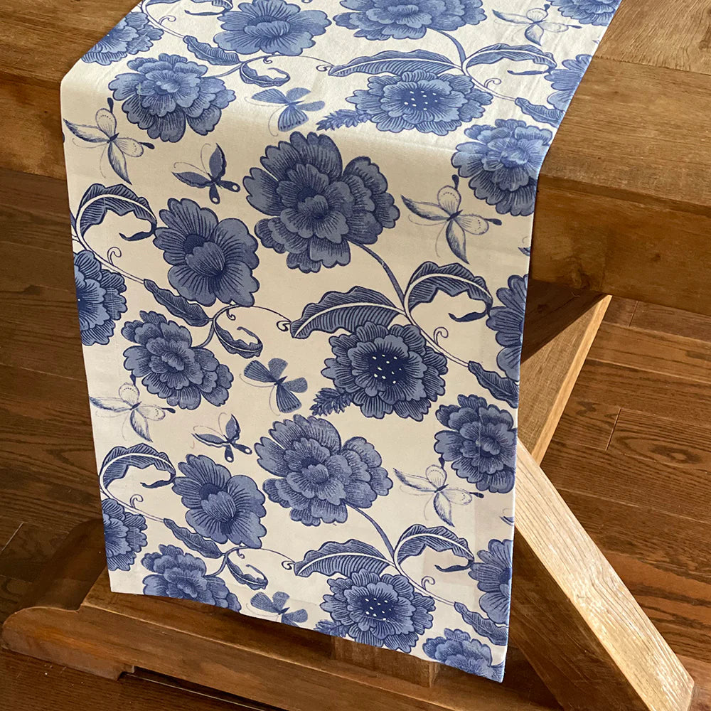 Tablecloth, Megan Blue Floral, 60" x 90"