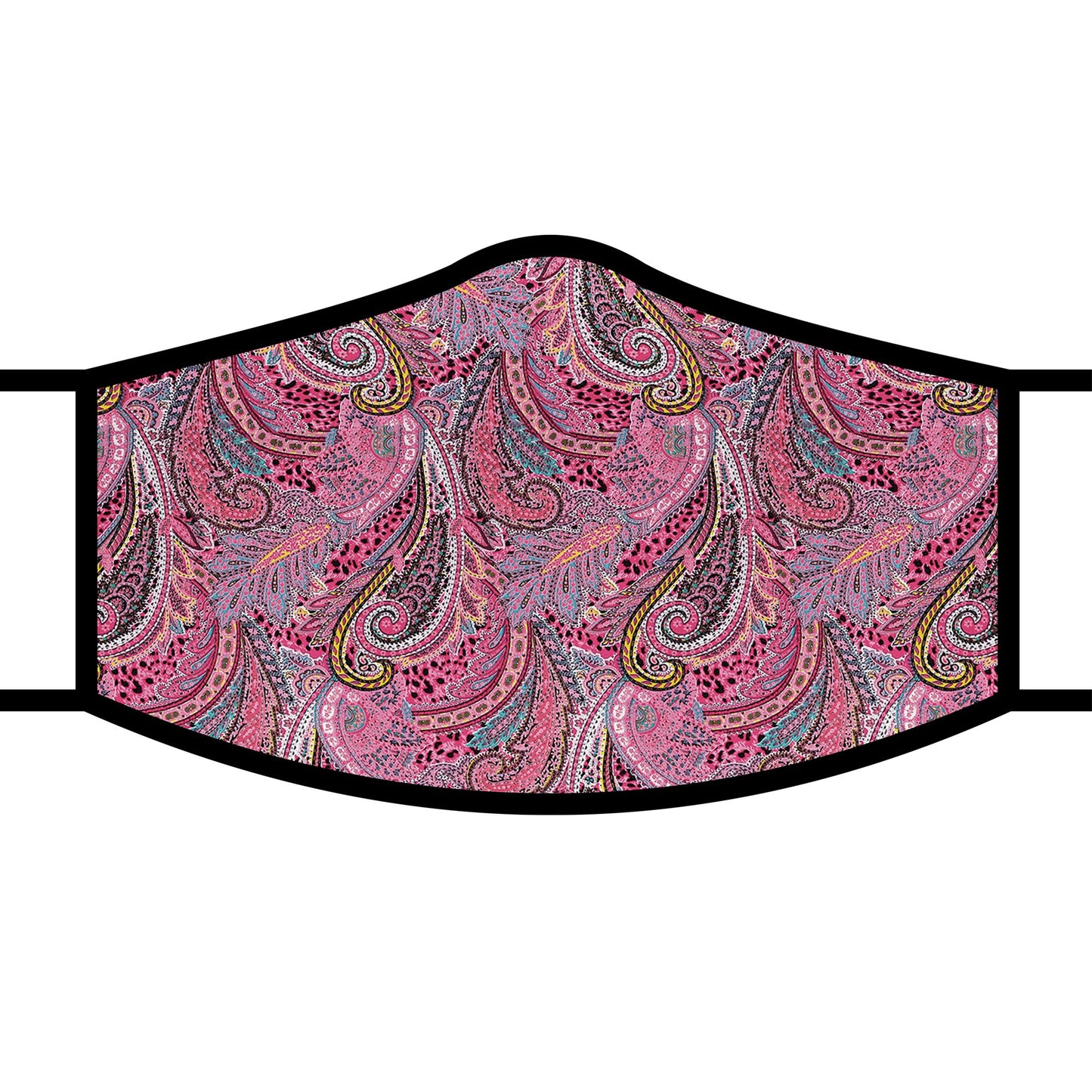RainCaper Re-usable Face Mask; Pink Paisley