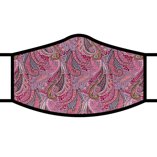 RainCaper Re-usable Face Mask;  Pink Paisley