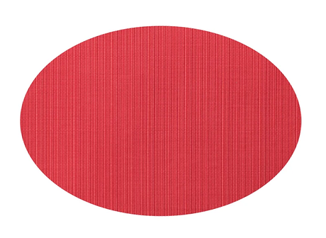 Oval Vinyl Placemat,  Red