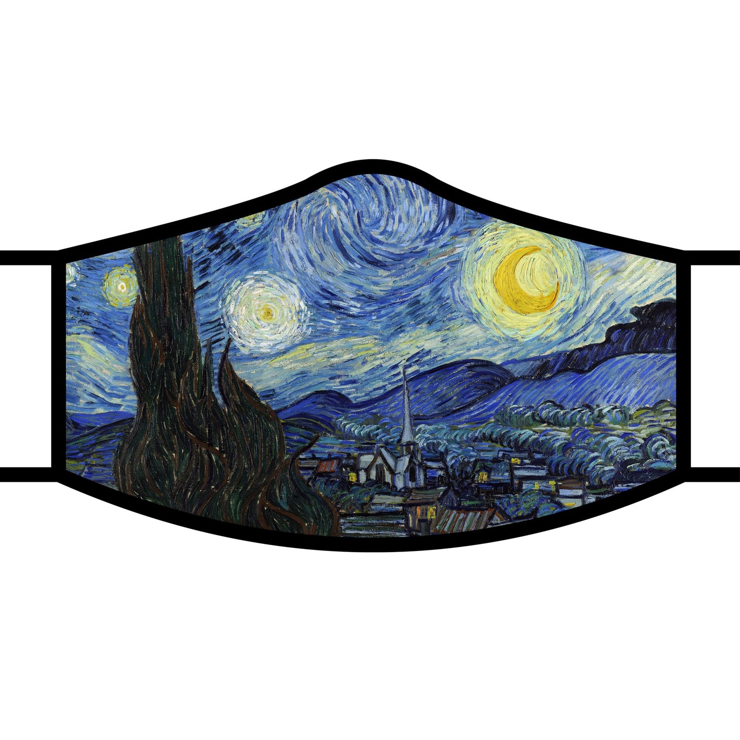 RainCaper Re-usable Face Mask; Van Gogh Starry Night