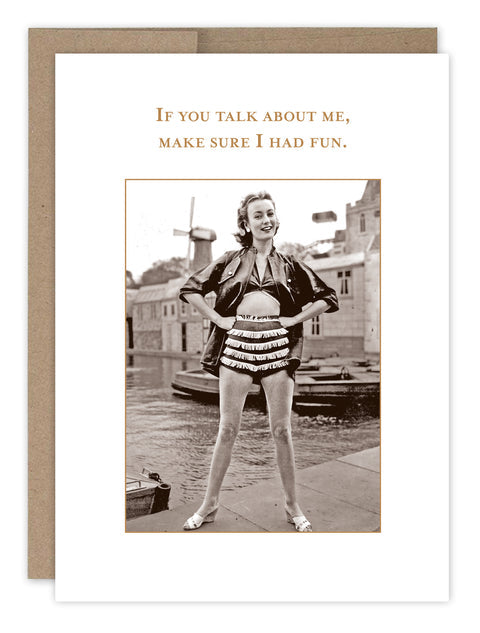 Card. Birthday; If you talk about me..