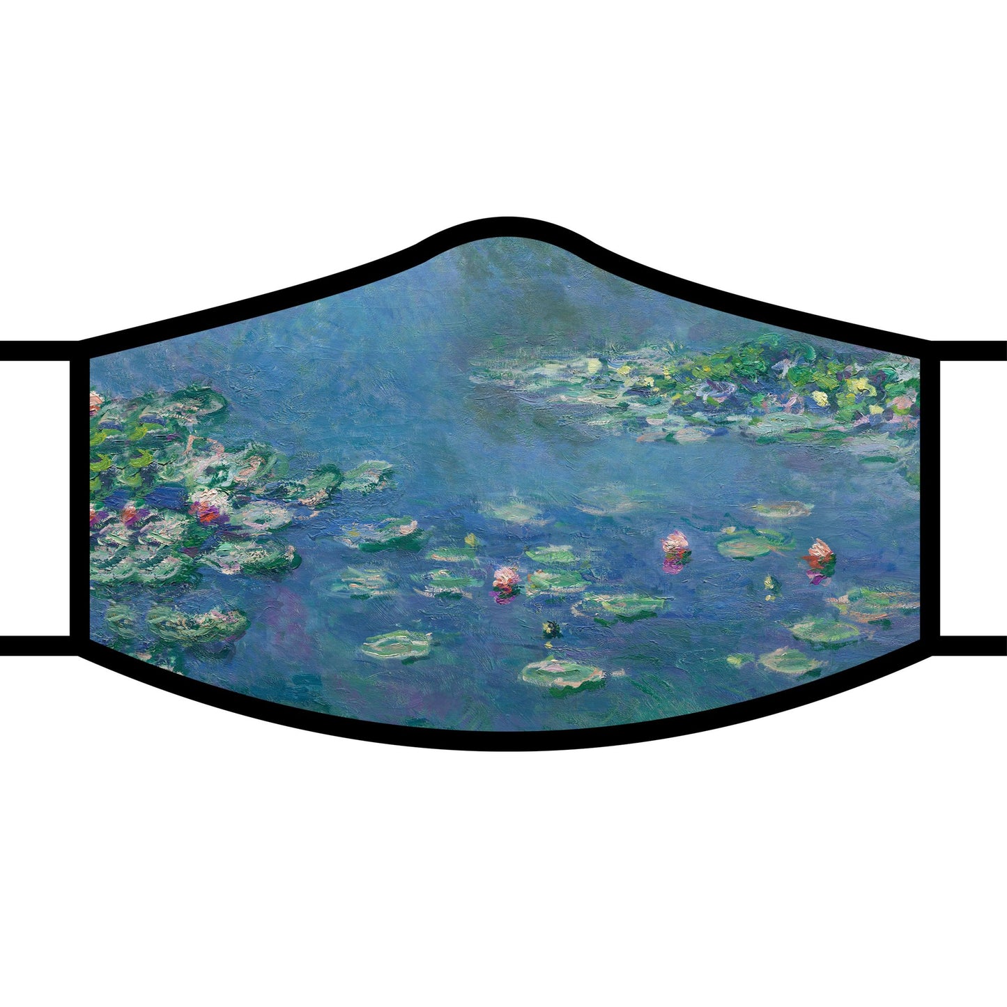 RainCaper Re-usable Face Mask; Claude Monet Water Lilies