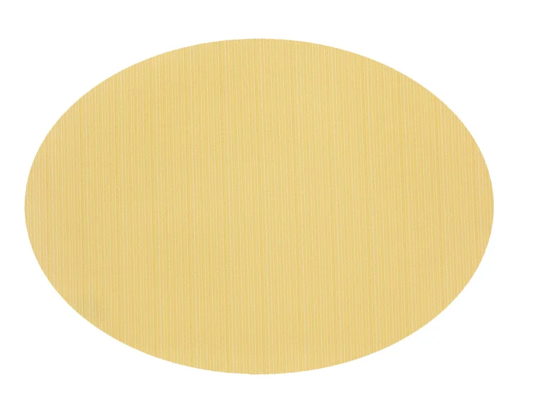 Oval Vinyl Placemat, Yellow