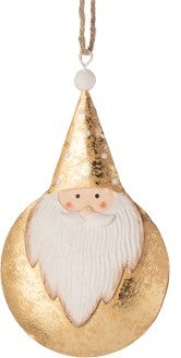 Ornament, Santa Ball 5.25"