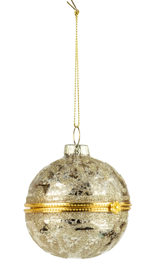 Ornament, Vintage inspired glass locket. ball
