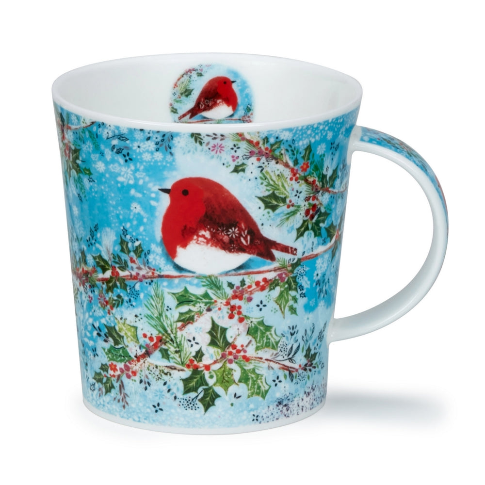 Dunoon Mug Lomond;  Snowy Christmas Robin