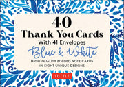 Boxed Cards; Blue & White Thank You