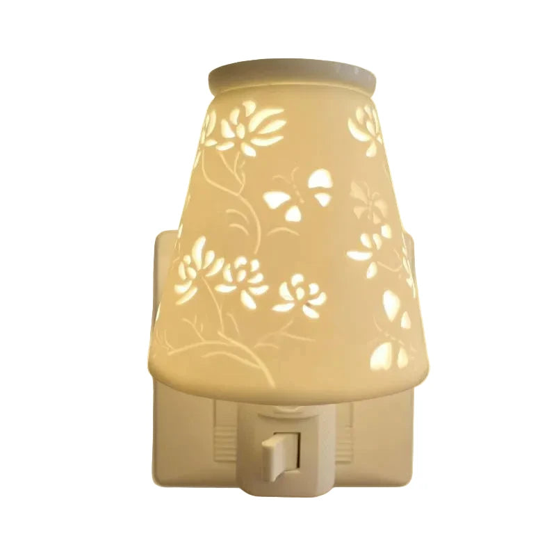 Night Light,  White Butterfly Pattern