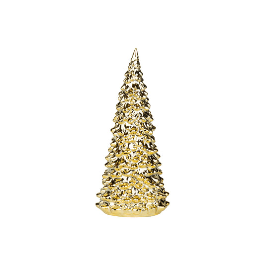 Ornament / Table Decor, Gold Fir Tree 8.0"