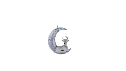 Ornament, Crescent Moon,  Reindeer Deer
