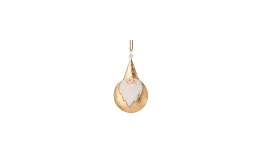 Ornament, Santa Ball 5.25"