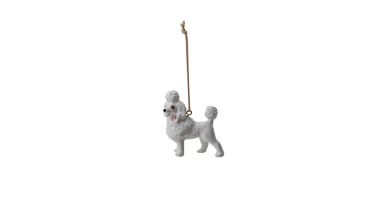 Ornament, Poodle, White