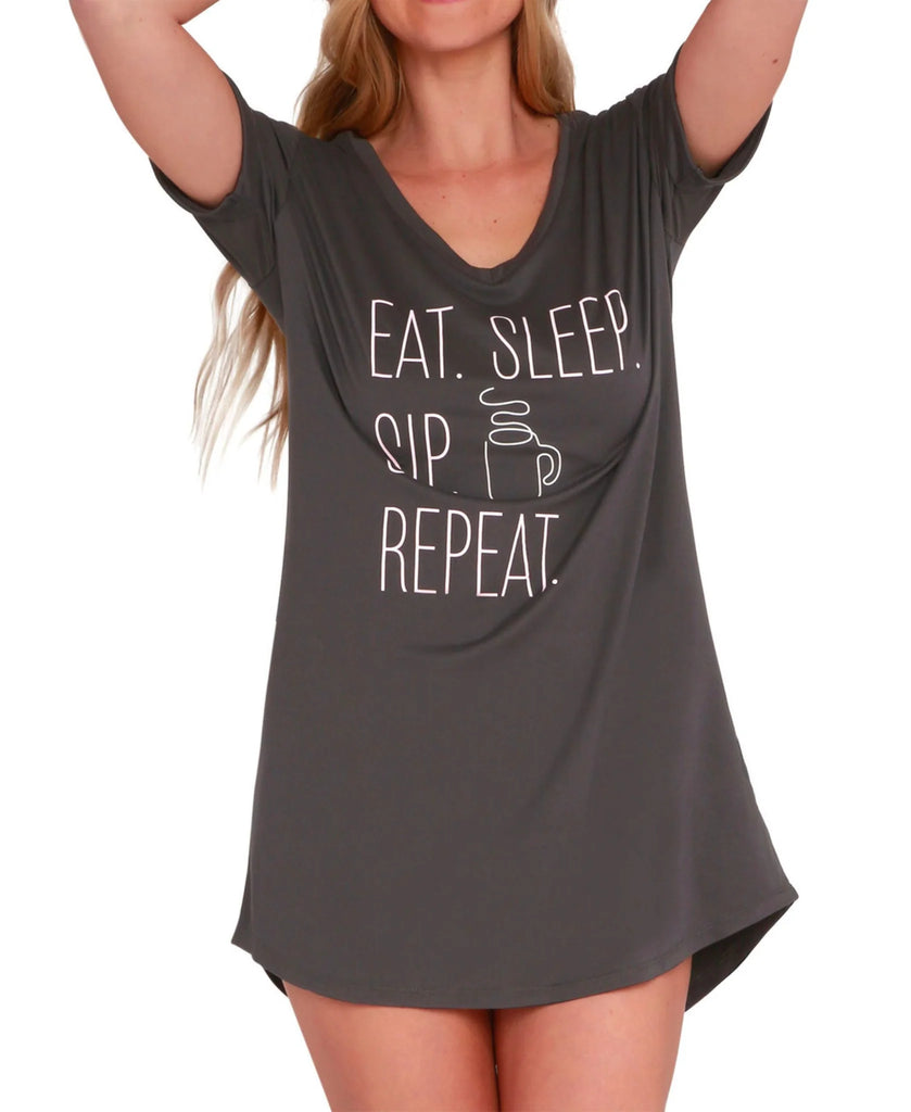 Sleeping Shirt   Eat.Sleep.Sip.Repeat