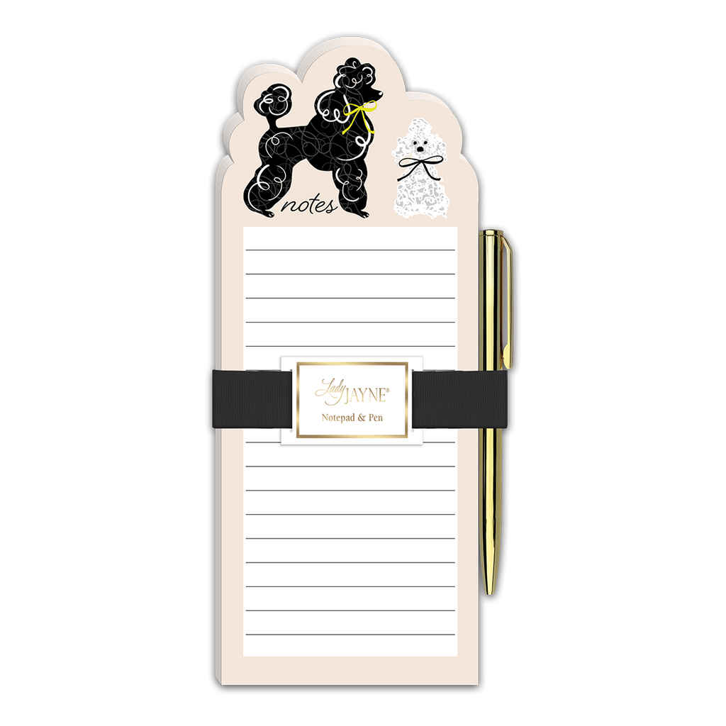 Note Pad with & pen, Poodle