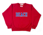 Beach Sweatshirt  Red/Blue