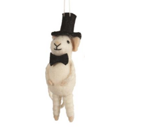 Ornament, Mouse with top hat & bow tie
