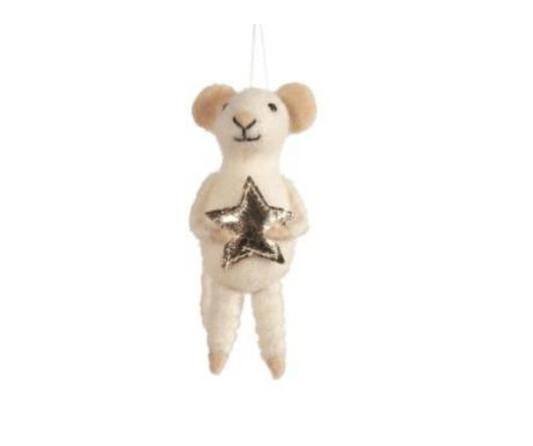Ornament, Mouse with gold star