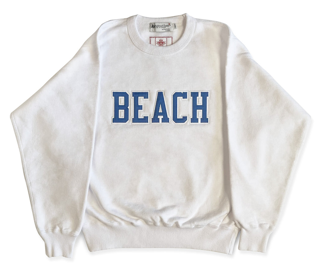 BEACH Sweatshirt  White/Blue