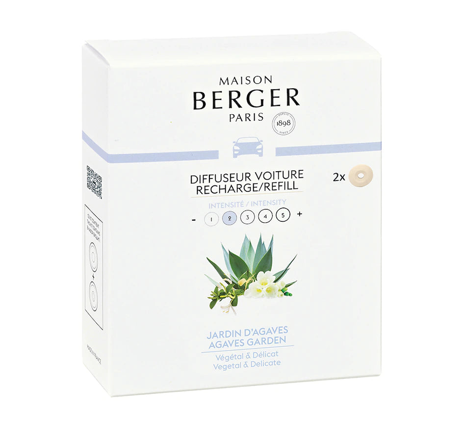 Maison Berger Paris,  Car Diffuser Refill, Agave Garden