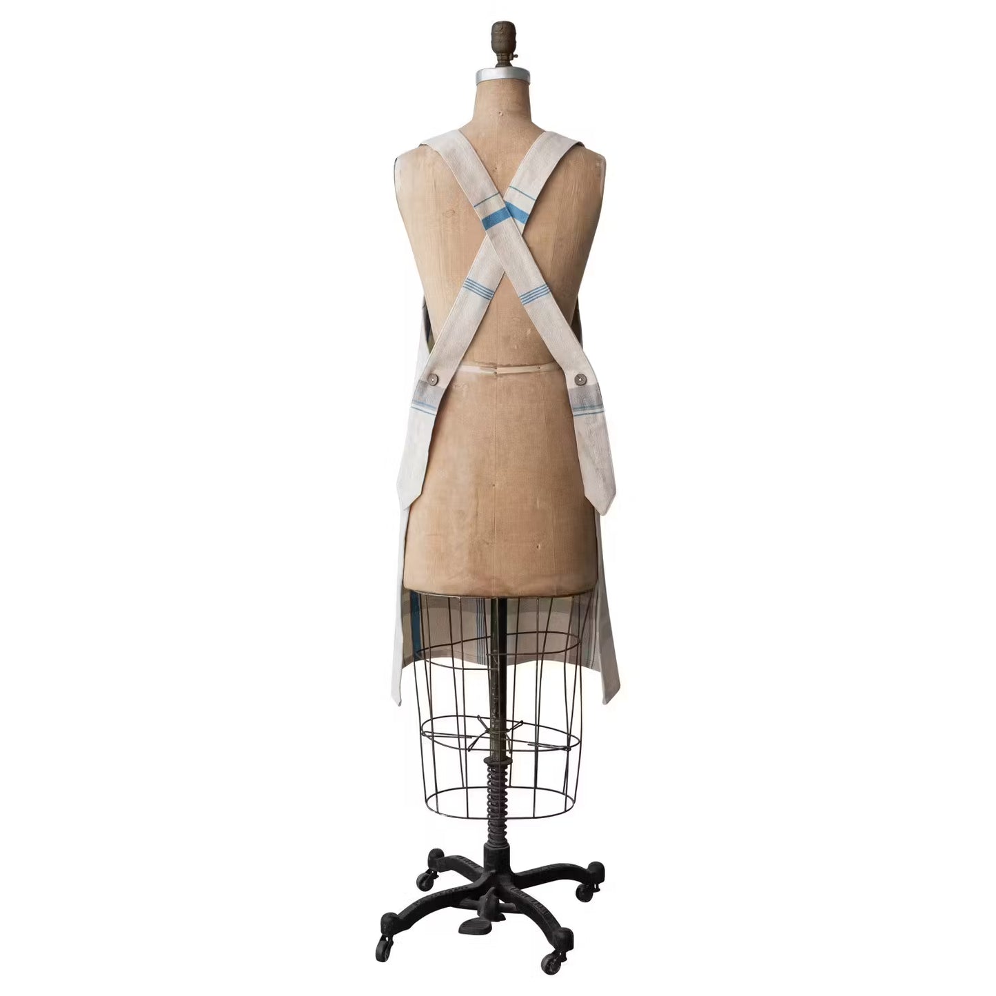 Apron, Woven Cotton Plaid, Cross Back