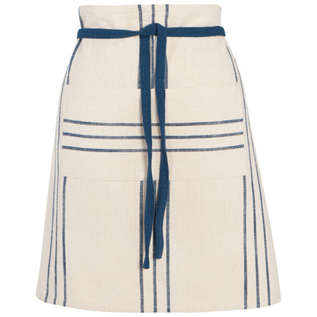 Apron,  Vintage Blue Stripe Half Apron