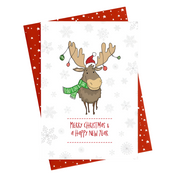 Card Christmas; Merry Christmas & a Happy New Year