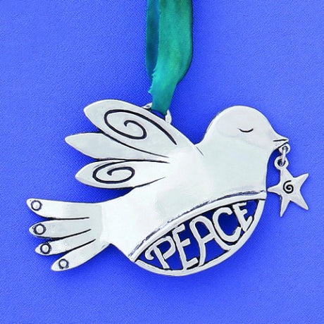 Ornament, Pewter Bird of Peace