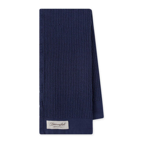 Tea Towel,  Washed Waffle, Blue Indigo