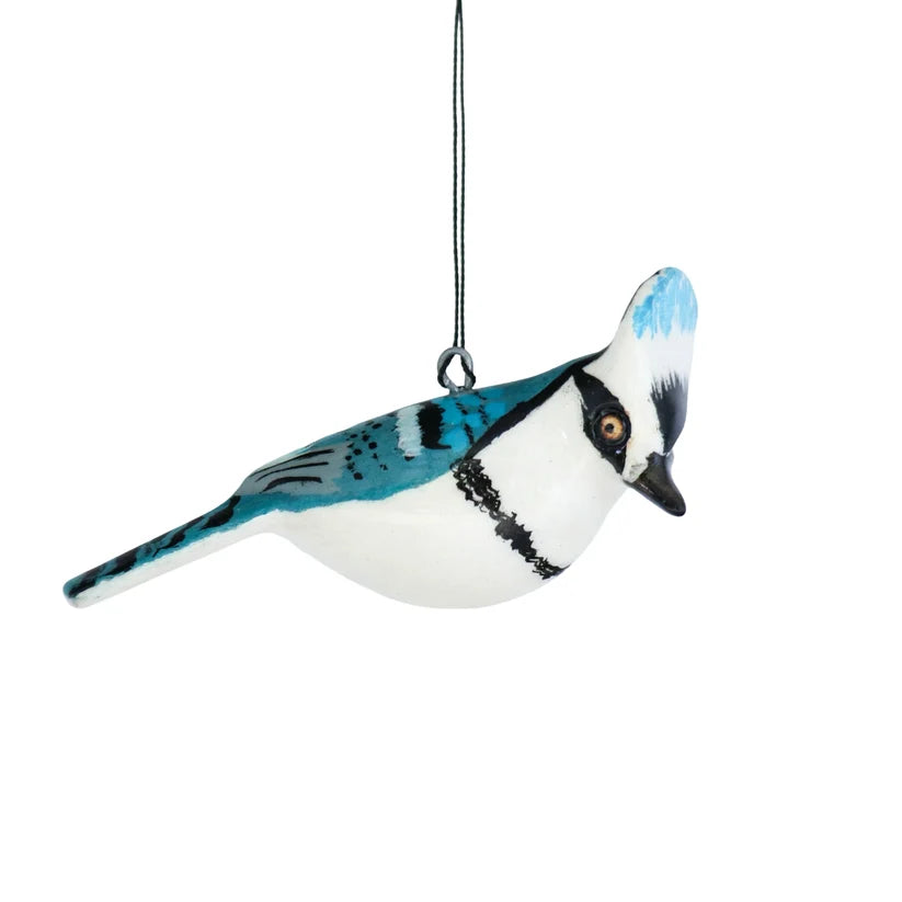 Ornament, Hand Carved Blue Jay