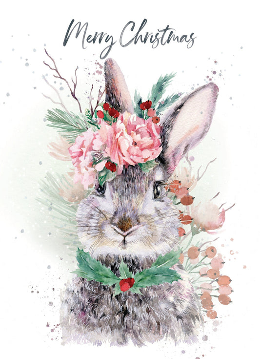Card Christmas; Merry Christmas Bunny