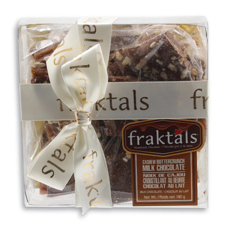 Fraktals - Handmade Belgian MILK Chocolate Cashew Buttercrunch Box