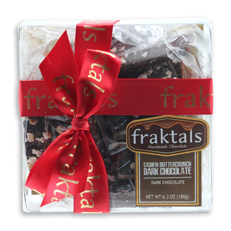 Fraktals - Handmade Belgian DARK Chocolate Cashew Buttercrunch Box