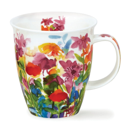 Dunoon Mug Nevis ; Bright Blooms Pink