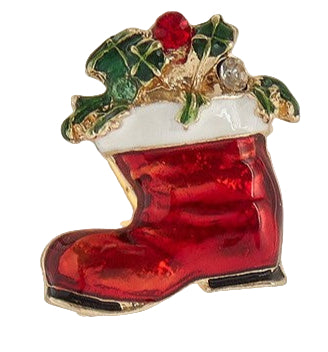Brooch, Festive Boot