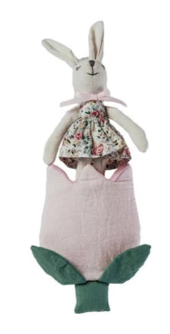 Plush,  Bunny in a Pink Tulip Pocket