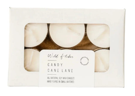 Wild Flicker, TeaLights,  Candy Cane Lane Soy Wax