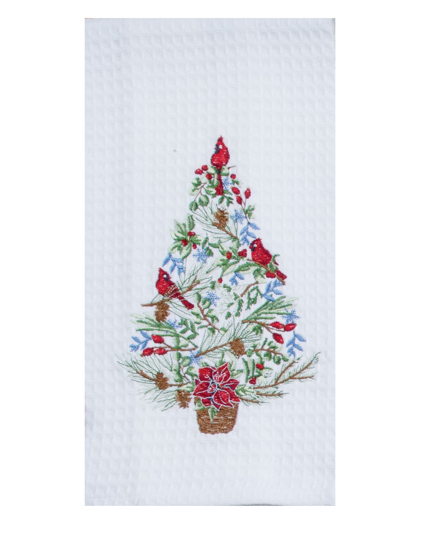 Tea Towel,  Waffle, Cardinal Tree