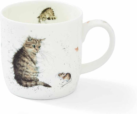 Wrendale Mug , Cat & Mouse 11oz