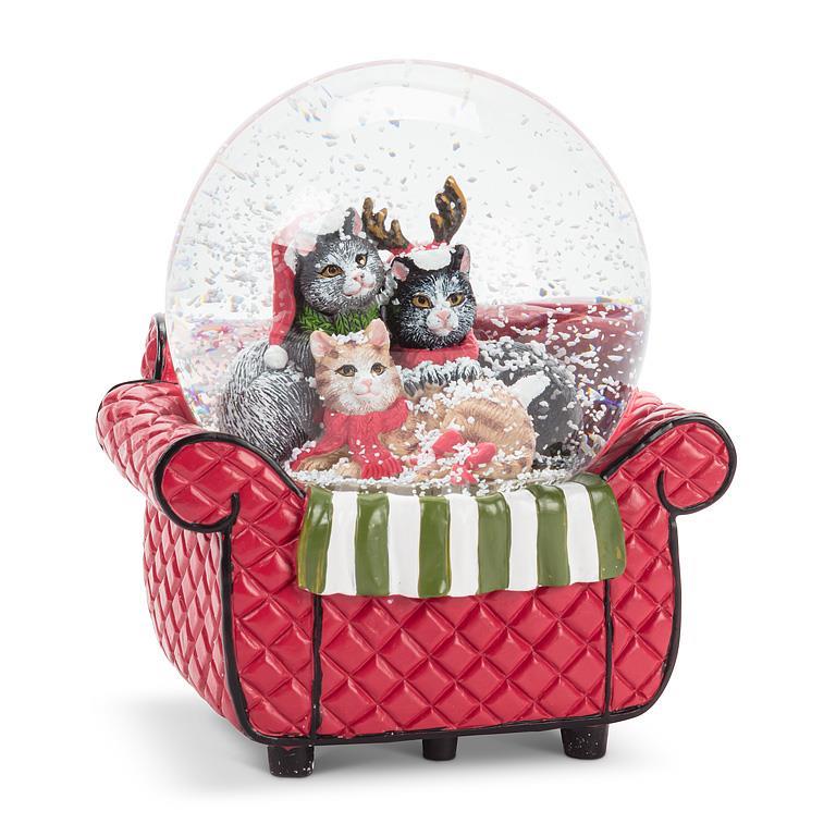 Ornament, Snowglobe,  Cats in Chair