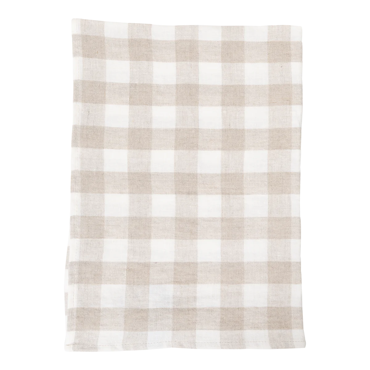 Tea Towel, Linen, Tuile, Taupe with Ivory