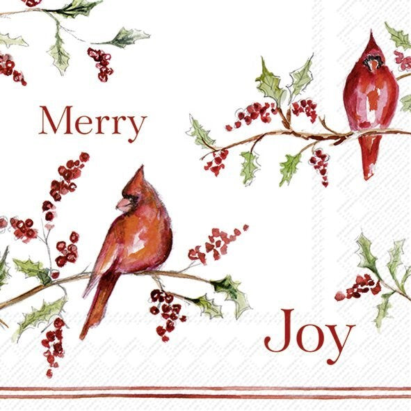 Napkin, Christmas Cardinal, Lunch