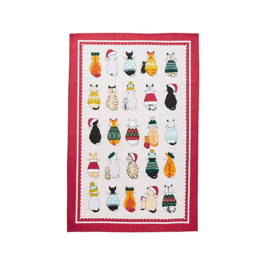 Tea Towel, Christmas Cats, by Ulster Weavers