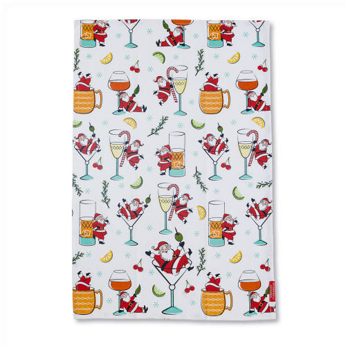 Tea Towel, Cocktails with Santa