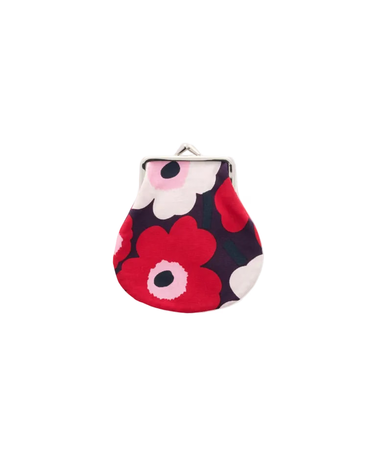 Marimekko Coin Purse; Mini unikko Pieni Kukkaro