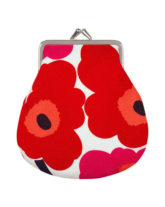 Marimekko Coin Purse; Oiva Unikko Red