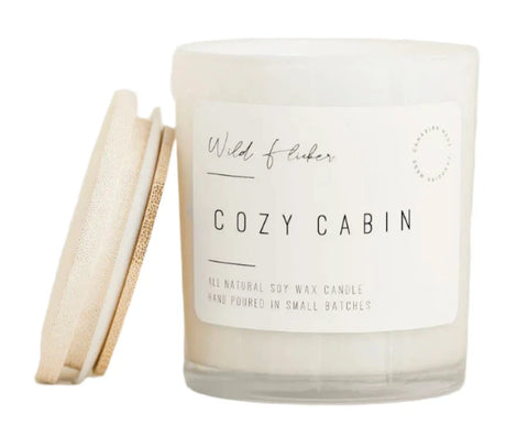 Wild Flicker, Candle,  Cozy Cabin, Wood Wick