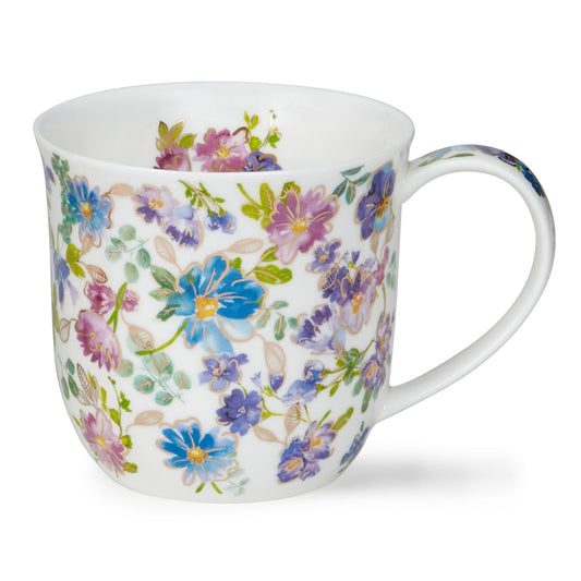 Dunoon Mug Cumbrae; Belles Fleurs Blue