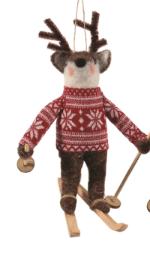 Deer Ormanent, Skier, Nordic Red Sweater