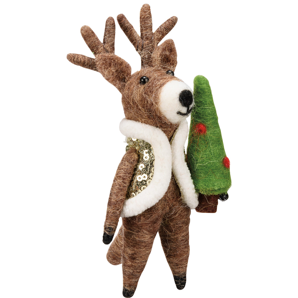 Deer Ornament,  Vest & Christmas Tree